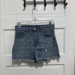 Art Class Blue Jean Shorts Distressed Frayed Hem